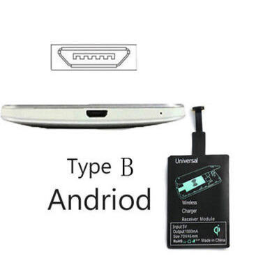 

Qi Wireless Charger Adapter Charging Receiver For iPhone Samsung Andriod Type-C