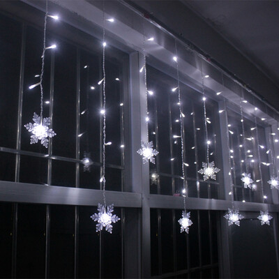 

BRELONG 48LED Snowflake curtain light string Holiday decorations lantern EU