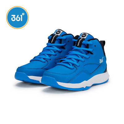 

361° 361 degrees childrens shoes boys basketball shoes 2018 winter new childrens sports shoes youth student shoes N71841103 authoritarian blue carbon black 34