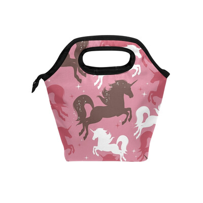 

Lunch Bag Tote Bag Unicorn Shadow Travel Picnic Organizer Lunch Holder Handbags Lunch Bag Box for Office
