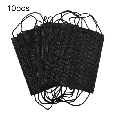 

10pcs Nasal Filter Reduce Pollen Allergy Black Nose Filter Nose Mask 3 Filter Frames Disposable Ear-loop