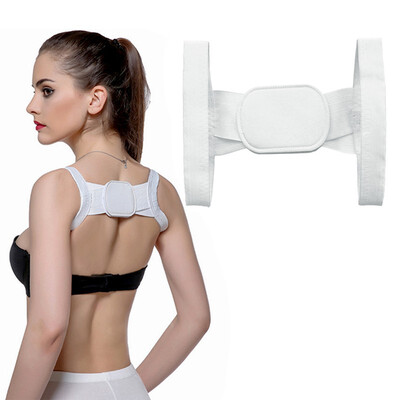 

Adjustable White Back Brace Support Shoulder Belt Corrector Rectify Straighten Posture Correction Orthopedic Beauty Corset