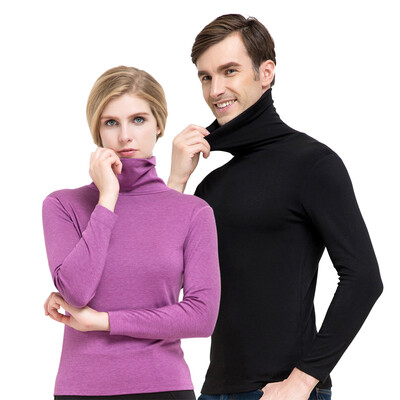 

Little nurse thermal underwear men&women high collar pile collar single piece velvet warm lapel autumn clothing long pants DRY005 bottoming shirt black  175105