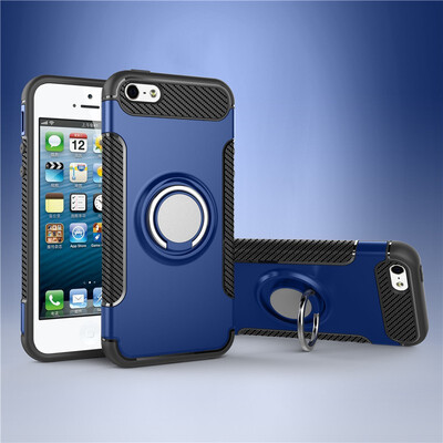 

Fivice iphone 55s5SE case PC metal ring shell magnetic car bracket TPU phone case
