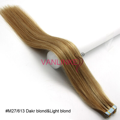 

Tape In Human Hair Extensions 16" 18" 20" 22" 24" Machine Made Remy Hair On Adhesives Tape PU Skin Weft Invisible 20pcs