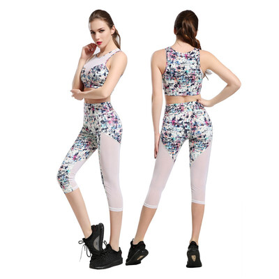

Sport Suit Print Fitness Leggings Yoga Set Two-piece For Women