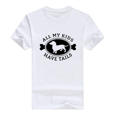 

All My Kids Have Tails Weiner Dog Premium Crewneck Mens Tshirt