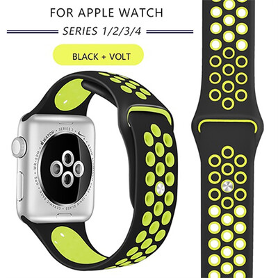 

Kebbit Sport Silicone Band for Apple Watch Series 4 3 2 1 38mm 42MM 40mm 44MM Replacement Watch Strap iWatch Band