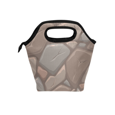 

Lunch Bag Tote Bag Pebbles Travel Picnic Organizer Lunch Holder Handbags Lunch Bag Box for Office