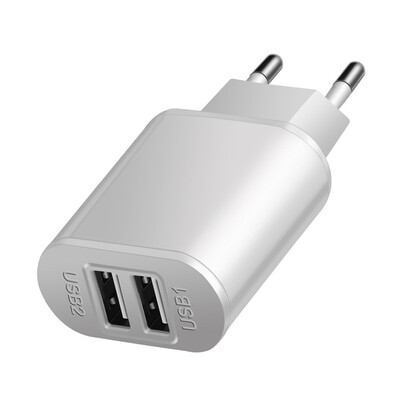 

NeillieN Universal USB fast Charger Adapter Portable PlugUSB PortDual USB Fast Charging Head Flat Plate General Charging 5V 2A