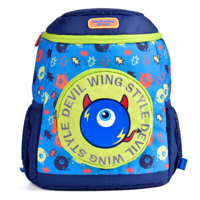 

Little Devil (DEVILWING) boys and girls children bag 4-8 year old kindergarten class second grade primary school students backpack travel package package blue DW034