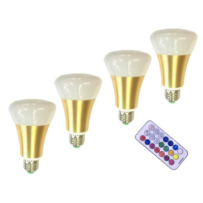 

OMTO 4PCS E27 10W A19 RGBW Color Changing LED Light Bulbs with Timing Remote Controller