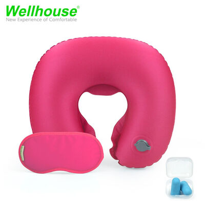 

Wellhouse Set Of 3 Inflatable U Shape Neck Pillow Portable Neck Cushion Travel Pillow For Head & Neck Care