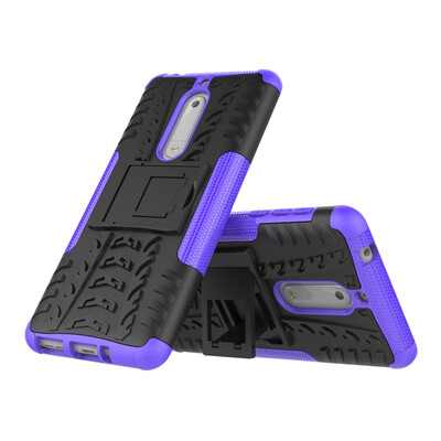 

Fivice Nokia 5 Case TPU anti-fall tire pattern back clip bracket phone case