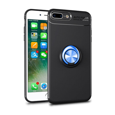 

Fivice iphone 8 plus case TPU metal ring shell magnetic bracket soft shell