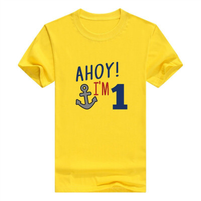 

Baby Gifts For All 1st Birthday Gift Ahoy Im 1 Nautical Infant Mens T-Shirt