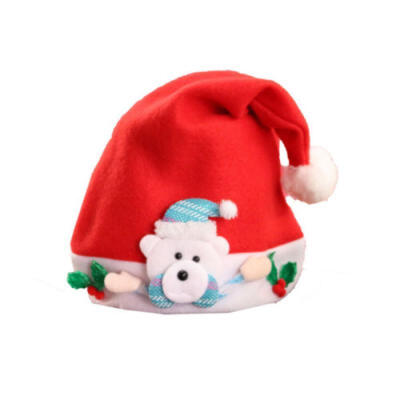 

2017 Newest Toddler Christmas Hat Wrap Holiday Decor Festival Gifts Cartoon 2-8T