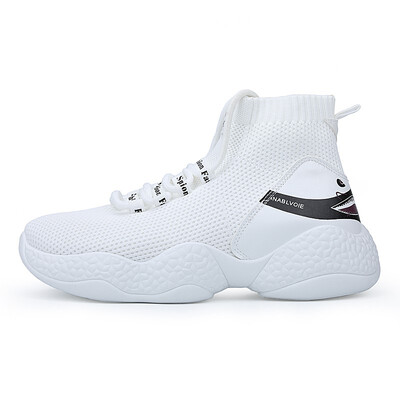 

Beige White Black New 2018 Designer Casual Breathable Shoes Men High Top Quality Fashion Luxury Flat Male Sneakers G077