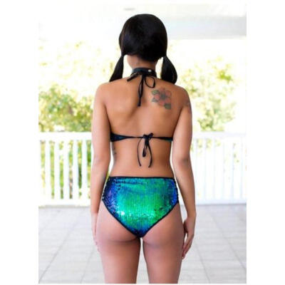 

Women Brazilian Bikini Set Push Up Swimwear Sequin Bra Bottom Bathing Swimsuit