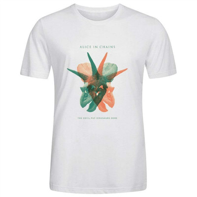

Alice In Chains The Devil Put Dinosaurs Here Mens O-Neck Cotton T-Shirt