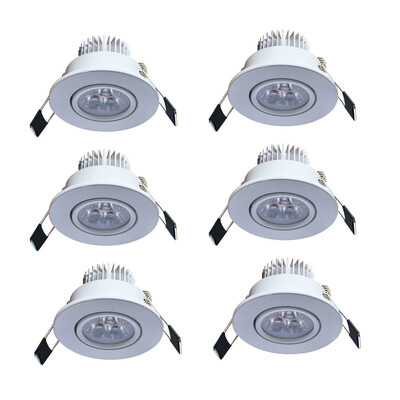 

Jiawen 6pcs Lot 3W LED Downlight Warm White&Cool White Recessed LED Spot Light AC 85 - 265V