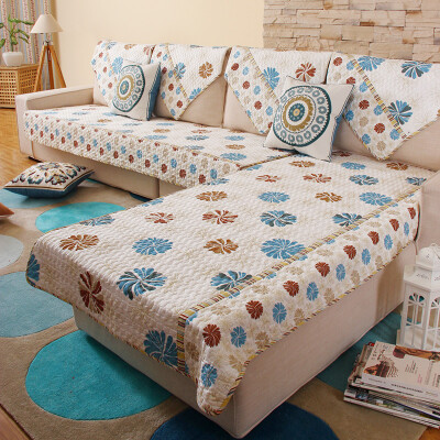 

Rich home FOOJO cotton sofa cushion cushion blue spin flower 90 210cm