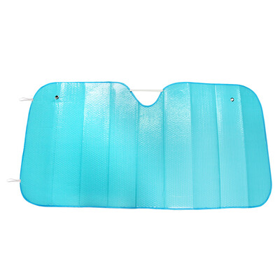 

Fun car front sunscreen sun block 14070cm thick blue car front windshield heat insulation folding high reflective aluminum film foam sun block