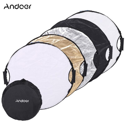 

Lighting Reflector Andoer 110cm 5in1 Round Collapasible Multi-Disc Portable Circular Photo Photography Studio Video Light Reflecto