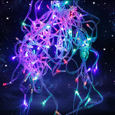 

Inkfish color string lights 20 meters 200 lights plug-in models with tail plug outdoor waterproof hanging tree wall can be connected to the fence garden string lights hanging lights LED lights small lights holiday lights decorative lights