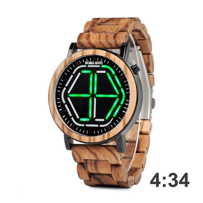 

BOBO BIRD wooden quartz pointer watch P13