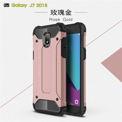 

Fivice Samsung Galaxy J7 2018 case Luxury Silicone Diamond Armor PC Hard Shell Phone Case