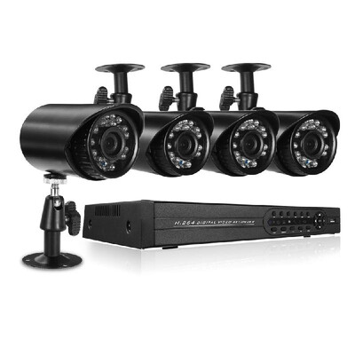 

4CH 1080P Hybrid NVR AHD TVI CVI DVR 5-in-1 Digital Video Recorder 4720P OutdoorIndoor Infrared Bullet Camera 460ft Cable S