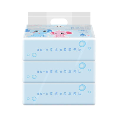 

Elephant baby elepbaby baby skin care soft tissue towel moisturizing paper non-fragrance facial tissue paper 3 layers 130 pumping 3 package maternal sensitive muscle nasal sensitive