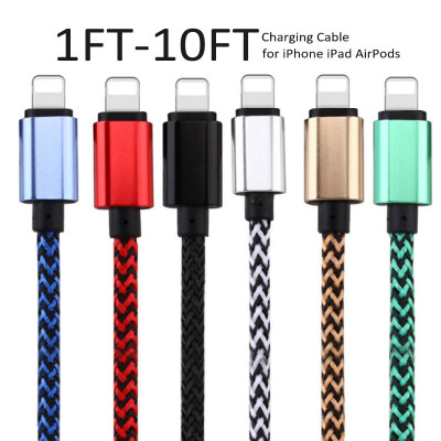 

10FT Lightning Braided Fast Charging Data Cable for iPhone 5 6 7 8 X Xs Max iPad