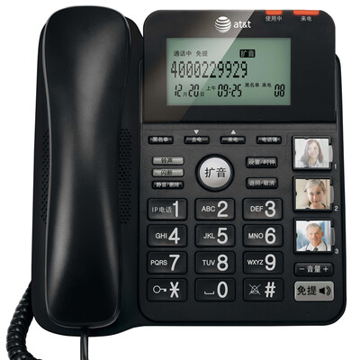 

AT & T CN5345BK громкой связи стационарный телефон абонент черный список домашний офис повторитель перил Черный совет