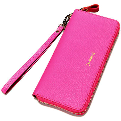 

Seven wolves SEPTWOLVES ladies ladies handbag long paragraph fashion zipper wallet trend wild multi-function hand bag wallet rose 8A3855061-37