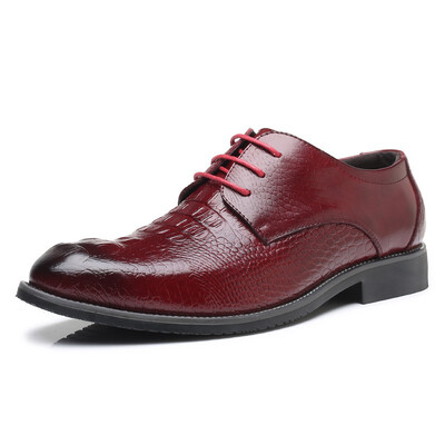 

JUQI Business Men Oxford Genuine Leather Shoes