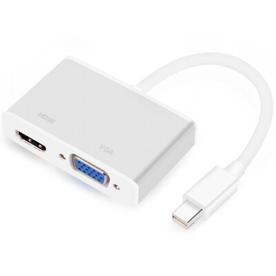 

Fujikaibo (Кабос) MINI DP поворота VGA / HDMI конвертер Apple Computer аксессуары молнии молнии Интерфейсный адаптер F05302 проектор