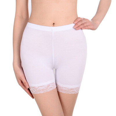 

Ms Langsha safety pants anti-light thin lace female large size underwear sexy three pants leggings 3 2 black 1 white all code