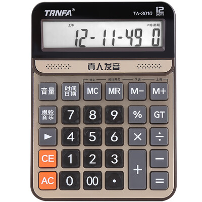 

Письмо TRNFA TA-3010 большой экран 12 цифр реальное произношение бизнес-голос бизнес-калькулятор золотая подарочная ручка