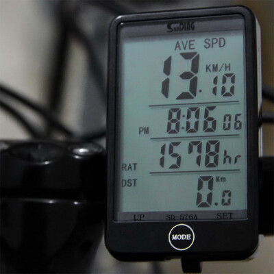 

Wired Bike Bicycle Computer Odometer Speedometer Touch Button LCD Backlit