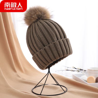 

Antarctic hat female winter Korean cute student fashion trend wild warm knitted wool ball wool hat N2E8X825232 camel