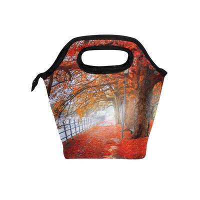 

Maple Leaves Lunch Bag Tote Bag Travel Picnic Organizer Lunch Holder Handbags Lunch Bag Box