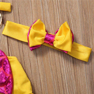 

Girls Kids Baby 3pcs Tankini Bikini Set Swimwear Swimsuit Bathing Suit Beachwear