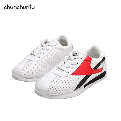 

chunchuntu 2018 Autumn Children Pu Leather Casual Shoe Baby Girl Fashion Sport Sneaker Boy Brand Black Trainer ZD6352