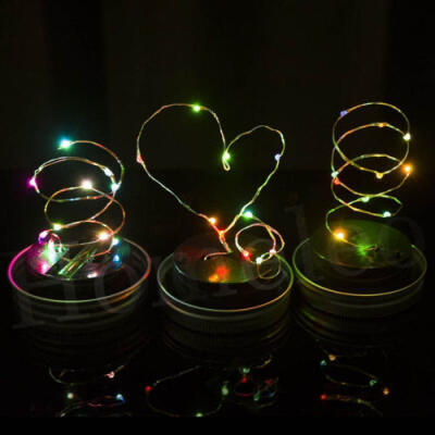 

Mason Jar Solar Lid Light Up String Hanging Lantern 9 LED Powered Canning Decor