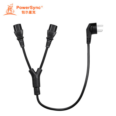 

Baoer Xingke computer host monitor one minute two power cord 90 degrees three plug to 180 degrees one support two products tail black 15 m MPKC0015