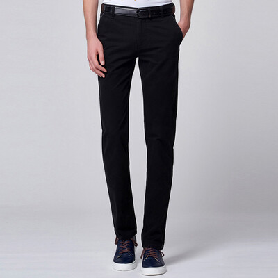 

ТАНЦЕВЫЕ ВОЛНЫ Черный 33 Прямые хлопчатобумажные брюки бизнеса 989204610