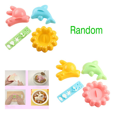 

MyMei 4PCS children Rabbit dolphin sushi rice DIY kitchen helper tool model