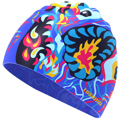 

TOSWIM Colorful designed Lycra Swim Cap Hat Bathing Cap Swimming Hat